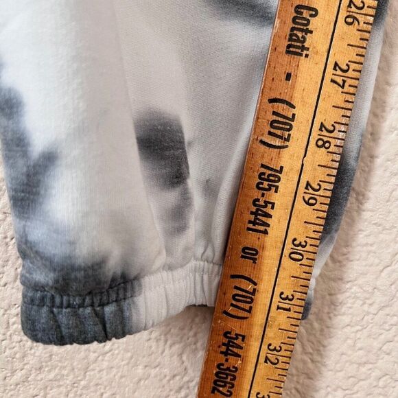 Lulus Size M Women White Washed Tie Dye Cozy High Rise Lounge Jogger Sweatpants - Picture 9 of 11